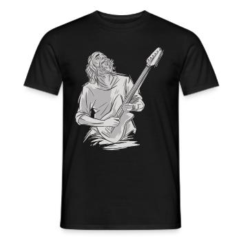 Rockgitaar Gitaar Gitarist Rocker Gift - Heren T-shirt - zwart - Voor - AI Model Male 178 light (178cm)