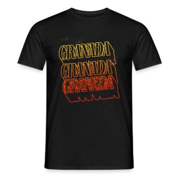 Grenade Espagne Ville Skyline Home Font - T-shirt homme - noir - Devant - AI Model Male 178 light (178cm)