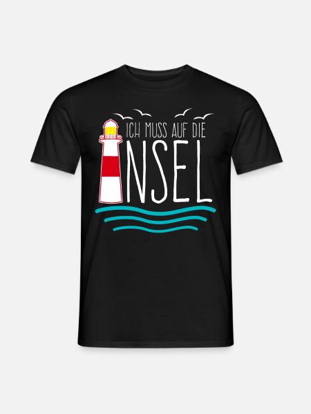 Helgoland Norderney Amrum Usedom Rügen - Männer T-Shirt - Schwarz