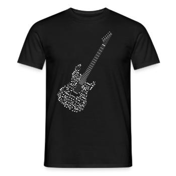 Rock Gitarre Note Gitarrist Rocker Geschenk - Männer T-Shirt - Schwarz - Vorne - AI Model Male 178 light (178cm)