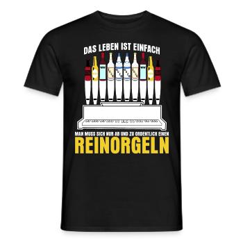 Achtarmig einen Reinorgeln Orgel Saufen - Männer T-Shirt - Schwarz - Vorne - AI Model Male 178 light (178cm)