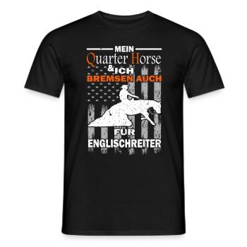 Mein Quarter Horse und ich - Westernreiten - Männer T-Shirt - Schwarz - Vorne - AI Model Male 178 light (178cm)
