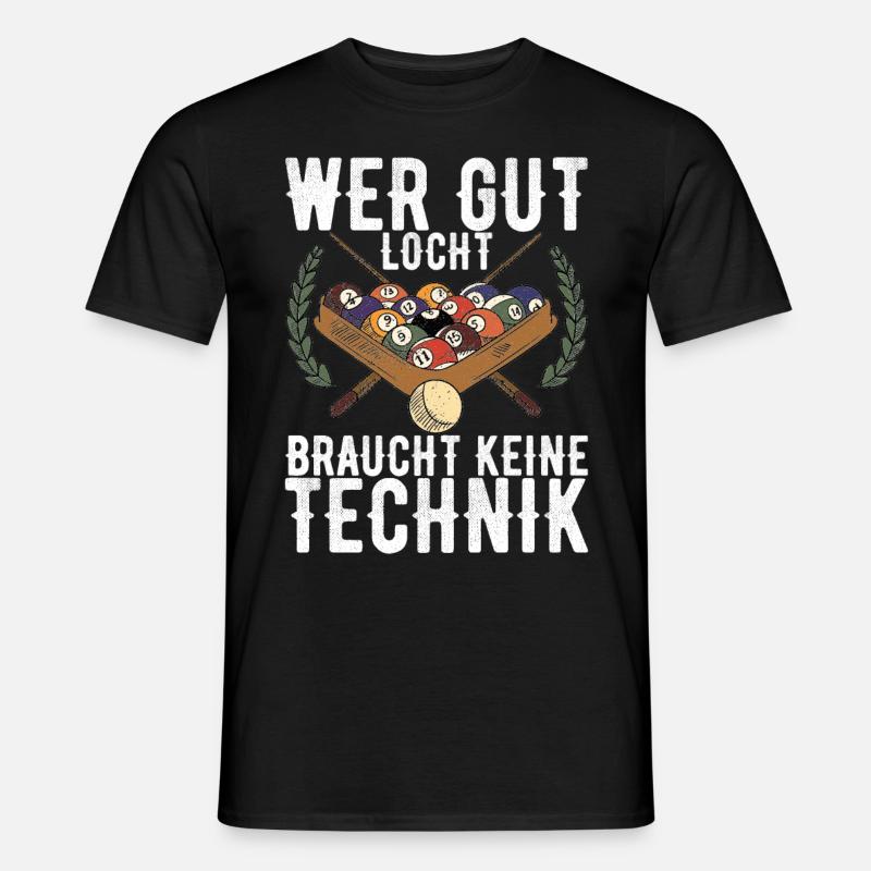 Pool Billard - Männer T-Shirt - Schwarz