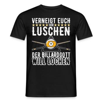 Pool Billard - Männer T-Shirt - Schwarz - Vorne - AI Model Male 178 light (178cm)