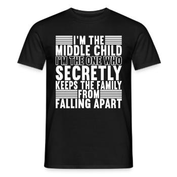 Enfants du milieu Frères et sœurs du milieu - T-shirt homme - noir - Devant - AI Model Male 178 light (178cm)