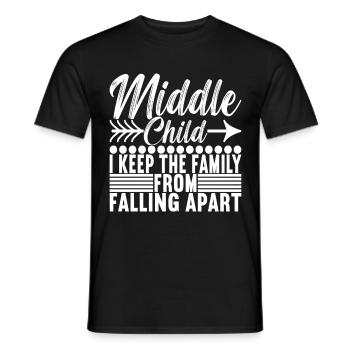 Enfants du milieu Frères et sœurs du milieu - T-shirt homme - noir - Devant - AI Model Male 178 light (178cm)