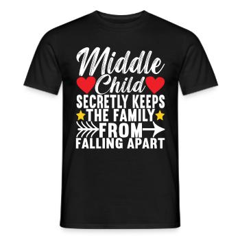 Enfants du milieu Frères et sœurs du milieu - T-shirt homme - noir - Devant - AI Model Male 178 light (178cm)