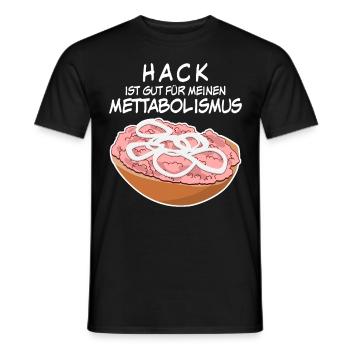 Mettbrötchen Hackfleisch Mett Mettigel - Männer T-Shirt - Schwarz - Vorne - AI Model Male 178 light (178cm)