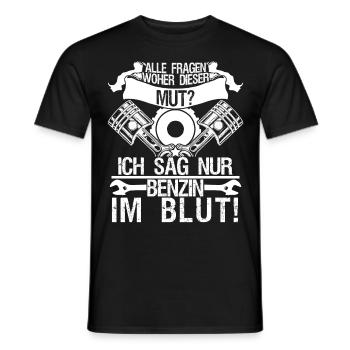 Hubraum Tuner Benzin Turbolader Tuning - Männer T-Shirt - Schwarz - Vorne - AI Model Male 178 light (178cm)