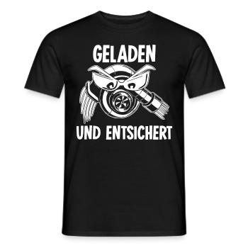 Hubraum Tuner Turbolader Tuning - Männer T-Shirt - Schwarz - Vorne - AI Model Male 178 light (178cm)