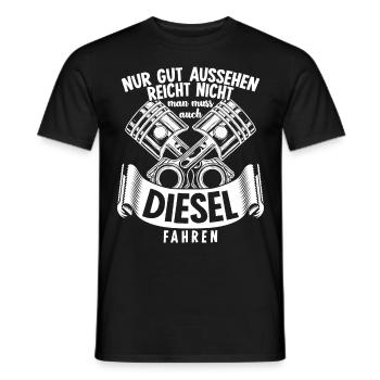 Hubraum Tuner Motor Motorsport Tuning - Männer T-Shirt - Schwarz - Vorne - AI Model Male 178 light (178cm)