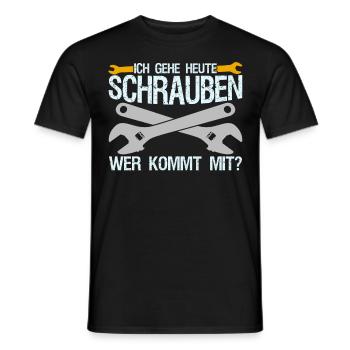 Hubraum Tuner Schrauber Tuning - Männer T-Shirt - Schwarz - Vorne - AI Model Male 178 light (178cm)