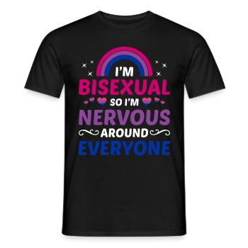 I m bisexual - Männer T-Shirt - Schwarz - Vorne - AI Model Male 178 light (178cm)