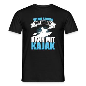 Kajak Geschenkidee Kanu Paddeln Kajakfahren - Männer T-Shirt - Schwarz - Vorne - AI Model Male 178 light (178cm)