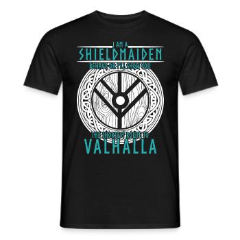 Schildmaid Viking Valhalla Berserker - Männer T-Shirt - Schwarz - Vorne - AI Model Male 178 light (178cm)