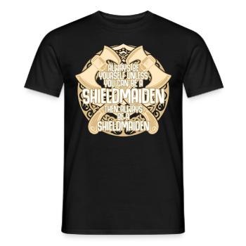 Schildmaid Viking Nordic Berserker - Männer T-Shirt - Schwarz - Vorne - AI Model Male 178 light (178cm)