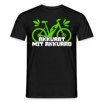 EBike elektrisches Fahrrad E-Bike - Männer T-Shirt - Schwarz - Vorne - AI Model Male 178 light (178cm)