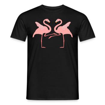 Boogie Woogie Flamingos Tanzen Swing - Männer T-Shirt - Schwarz - Vorne - AI Model Male 178 light (178cm)