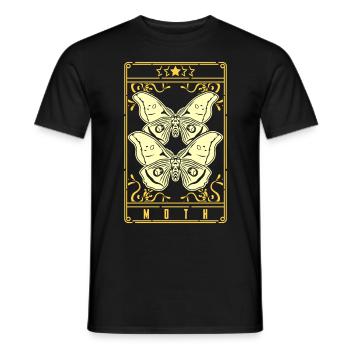 Moth Tarot Motten Occult Motte Goth - Männer T-Shirt - Schwarz - Vorne - AI Model Male 178 light (178cm)