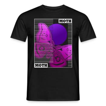 Moth Vaporwave Motten Occult Motte Goth - Männer T-Shirt - Schwarz - Vorne - AI Model Male 178 light (178cm)
