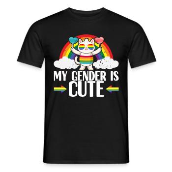 Fierté gaie LGBTQ - T-shirt homme - noir - Devant - AI Model Male 178 light (178cm)