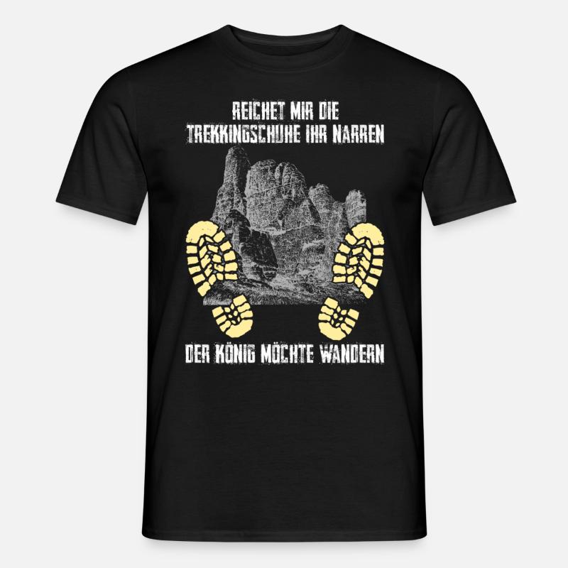Sächsische Schweiz Wanderschuhe Wandern - Männer T-Shirt - Schwarz
