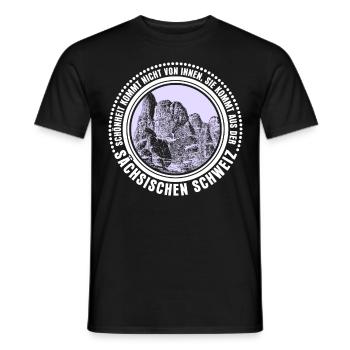 Sächsische Schweiz Wandern Klettern - Männer T-Shirt - Schwarz - Vorne - AI Model Male 178 light (178cm)