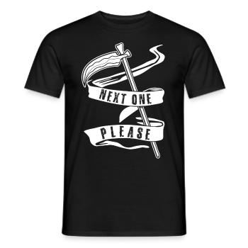 Sensenmann Next one Please Grim Reaper - Männer T-Shirt - Schwarz - Vorne - AI Model Male 178 light (178cm)