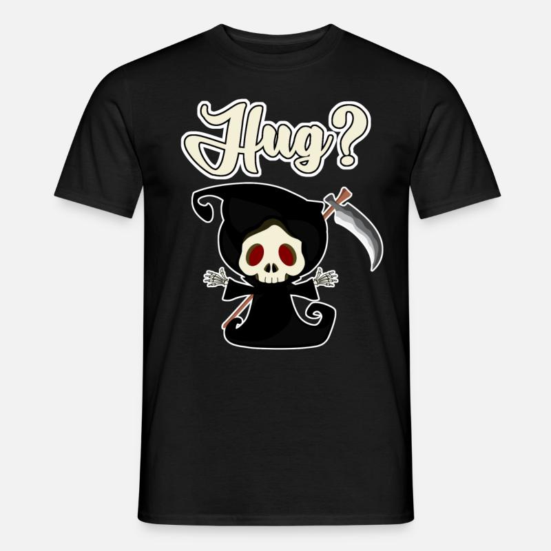 Sensenmann Hug? Grim Reaper - Männer T-Shirt - Schwarz