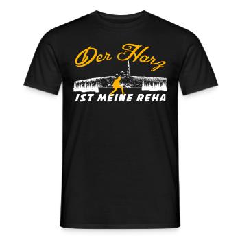 Harz Harzer Reha Urlaub Brocken - Männer T-Shirt - Schwarz - Vorne - AI Model Male 178 light (178cm)