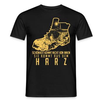 Harz Harzer Torfhaus Wandern Brocken - Männer T-Shirt - Schwarz - Vorne - AI Model Male 178 light (178cm)