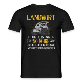 Landwirt 50 Jahre - Landwirtschaft - Bauernhof - Männer T-Shirt - Schwarz - Vorne - AI Model Male 178 light (178cm)
