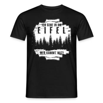 Eifel Wandern Berge Wanderung Eifler - Männer T-Shirt - Schwarz - Vorne - AI Model Male 178 light (178cm)