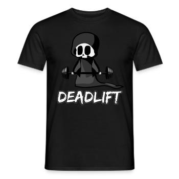 Sensenmann Deadlift Grim Reaper - Männer T-Shirt - Schwarz - Vorne - AI Model Male 178 light (178cm)