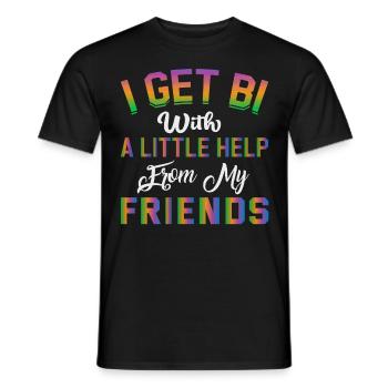 Dicton bisexuel / CSD, LGBTQ - T-shirt homme - noir - Devant - AI Model Male 178 light (178cm)