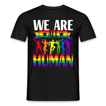 Fierté gaie LGBTQ - T-shirt homme - noir - Devant - AI Model Male 178 light (178cm)
