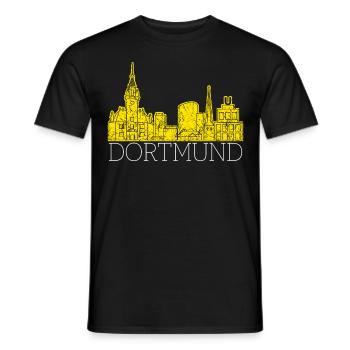 Dortmunder Stadt Gebäude Dortmund - Männer T-Shirt - Schwarz - Vorne - AI Model Male 178 light (178cm)