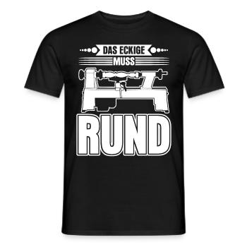 Drechseln Drechselbank Witz Drechsler - Männer T-Shirt - Schwarz - Vorne - AI Model Male 178 light (178cm)