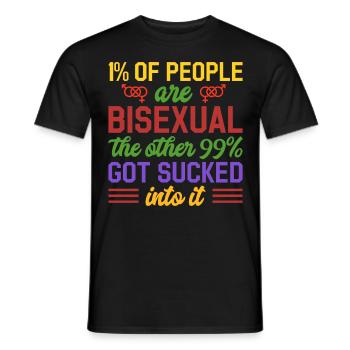 Bisexual CSD Gay Pride Égalité des sexes - T-shirt homme - noir - Devant - AI Model Male 178 light (178cm)