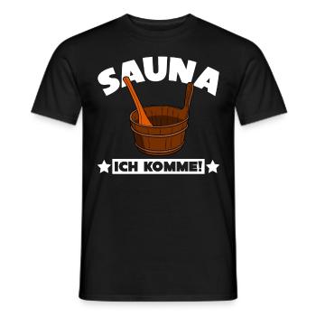 Sauna Saunisten Saunist Spruch Saunieren - Männer T-Shirt - Schwarz - Vorne - AI Model Male 178 light (178cm)
