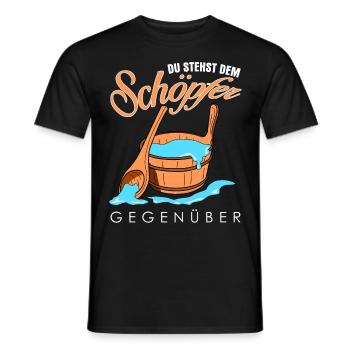 Sauna Schöpfer Saunist Saunieren - Männer T-Shirt - Schwarz - Vorne - AI Model Male 178 light (178cm)