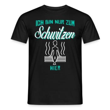 Sauna Schwitzen Saunist Saunieren - Männer T-Shirt - Schwarz - Vorne - AI Model Male 178 light (178cm)