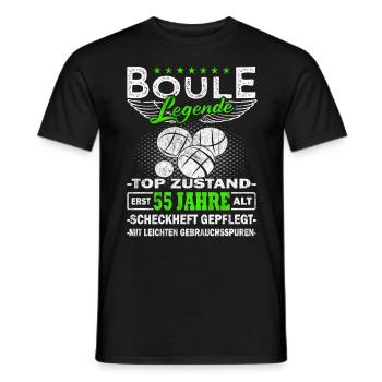 Boule - Boulespieler 55 Jahre - Männer T-Shirt - Schwarz - Vorne - AI Model Male 178 light (178cm)