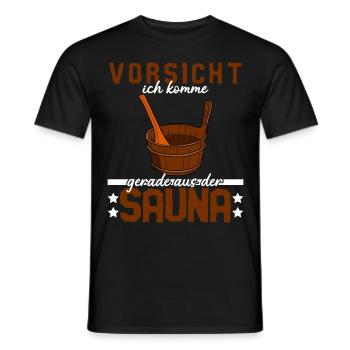 Sauna Saunist Saunieren - Männer T-Shirt - Schwarz - Vorne - AI Model Male 178 light (178cm)