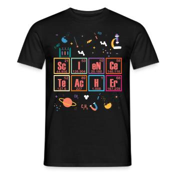 Science Teacher / School Teacher Science - Men's T-Shirt - black - Front - AI Model Male 178 light (178cm)