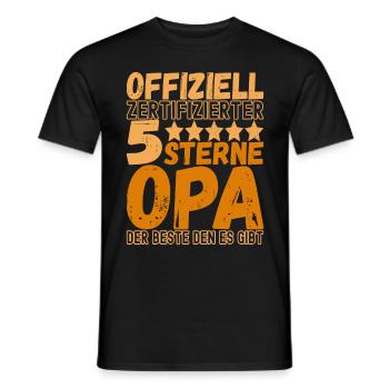 Opa Großvater - Männer T-Shirt - Schwarz - Vorne - AI Model Male 178 light (178cm)