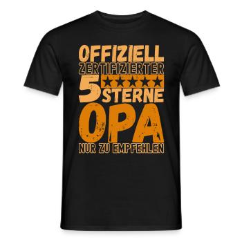 Opa Großvater - Männer T-Shirt - Schwarz - Vorne - AI Model Male 178 light (178cm)