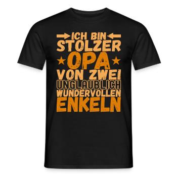 Opa Großvater - Männer T-Shirt - Schwarz - Vorne - AI Model Male 178 light (178cm)