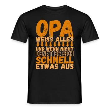 Opa Großvater - Männer T-Shirt - Schwarz - Vorne - AI Model Male 178 light (178cm)