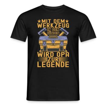 Opa Großvater - Männer T-Shirt - Schwarz - Vorne - AI Model Male 178 light (178cm)
